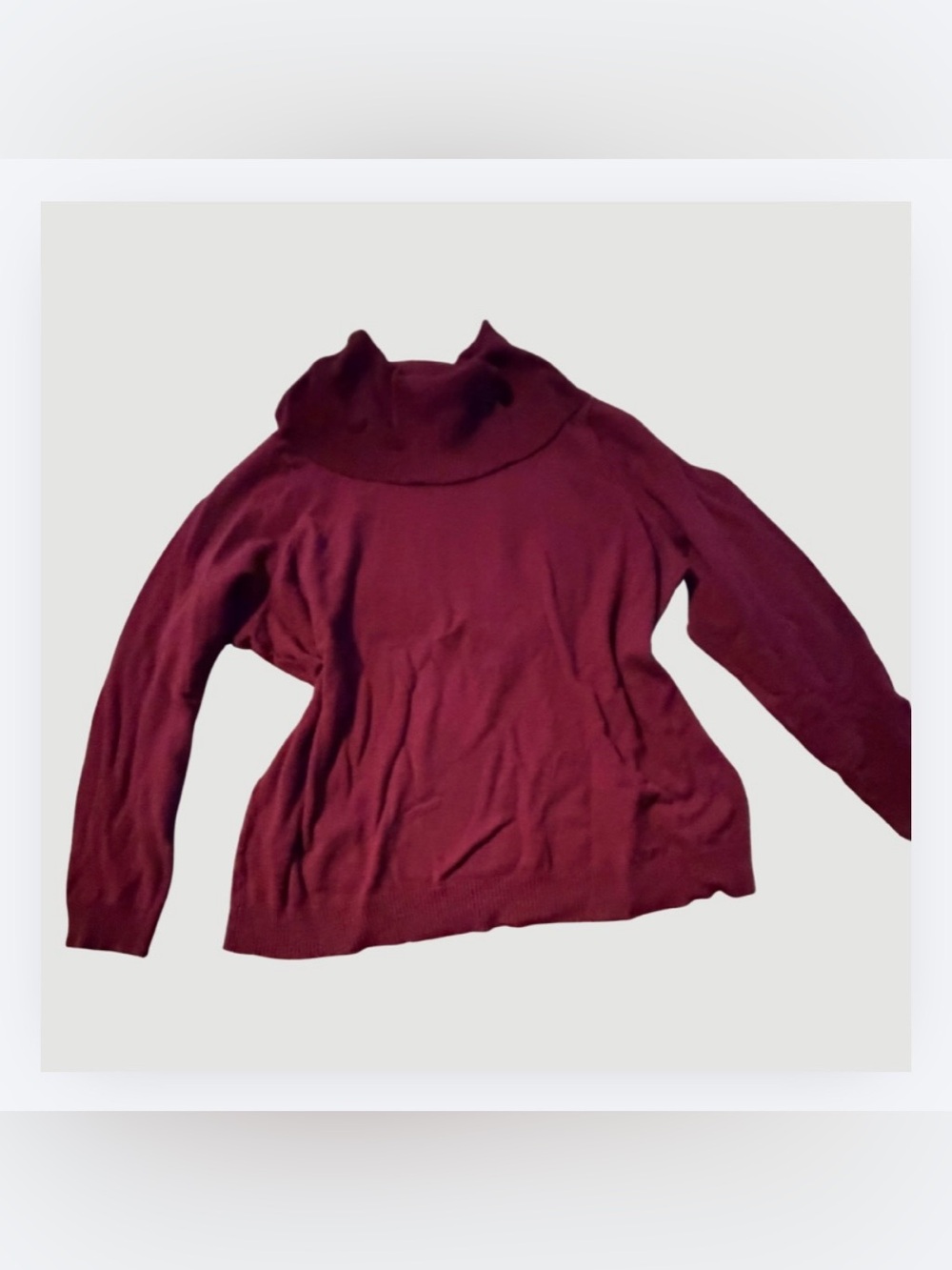 Torrid Burgundy Cowl Turtleneck Sweater, Size 1/14-16
